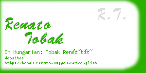 renato tobak business card